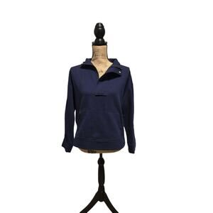A New Day navy blue half zip pullover sweater, size medium